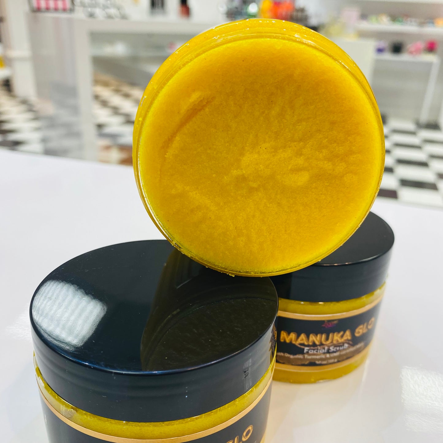 Manuka-Glo Facial Scrub infused with Organic Turmeric and Manuka Honey
