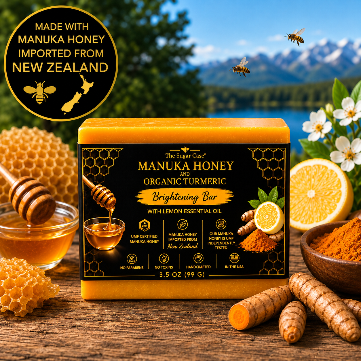 Organic Turmeric & Manuka Honey Brightening Soap