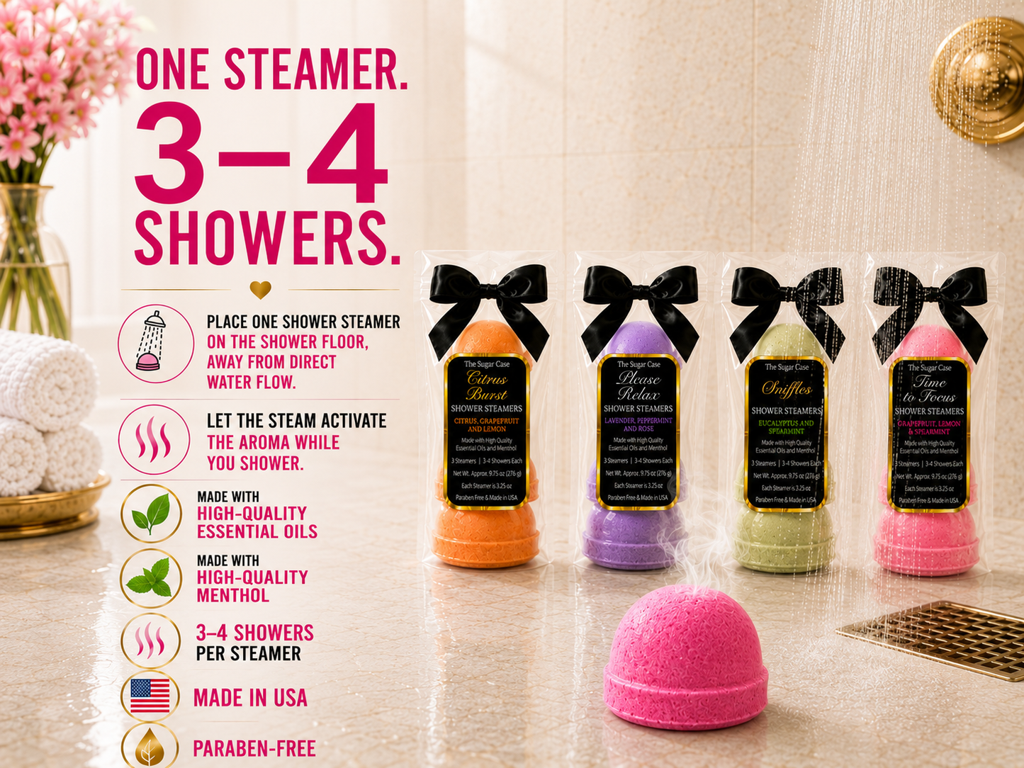 Citrus Burst (orange) Shower Steamers