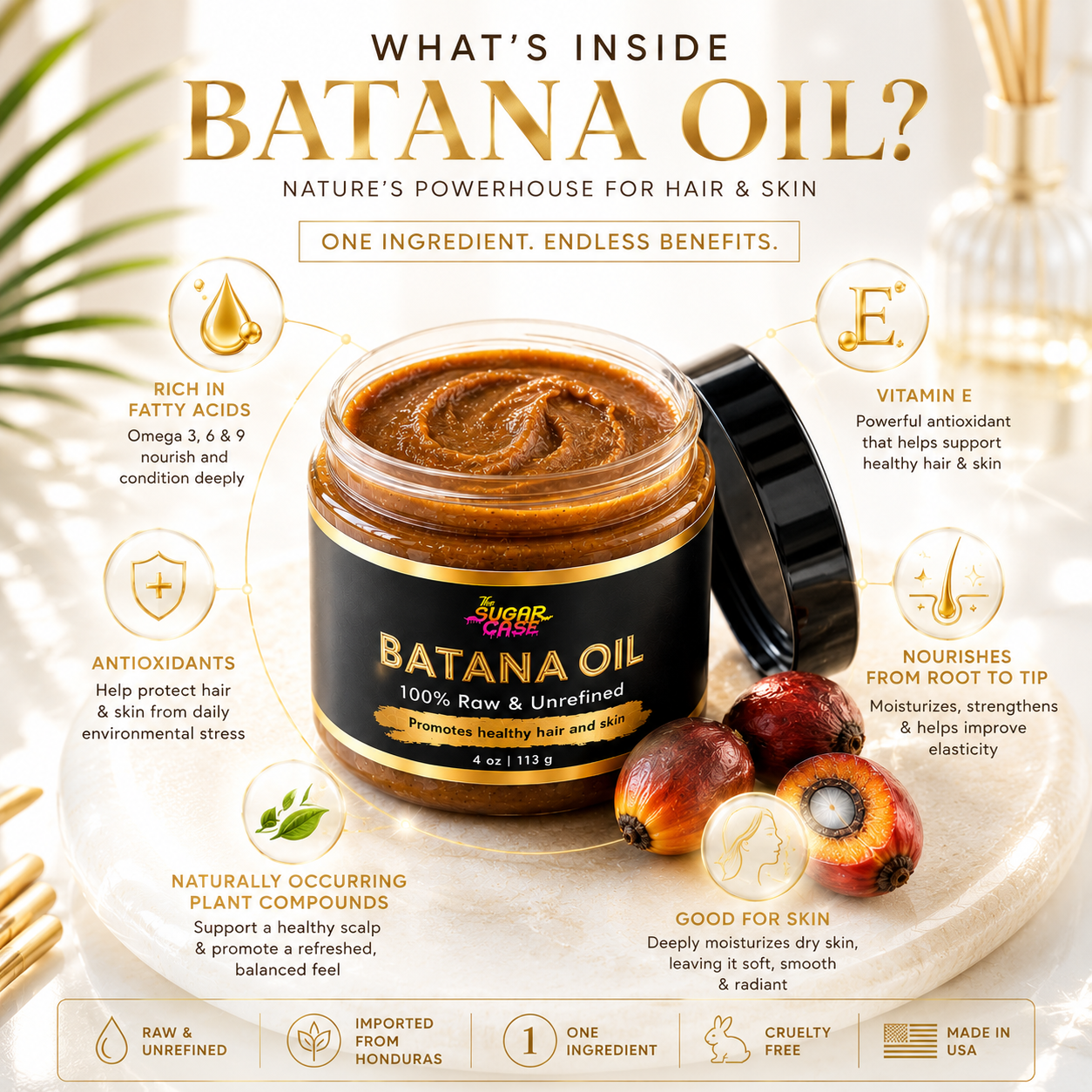 Raw, Authentic Batana Oil (Hair Growth Oil)