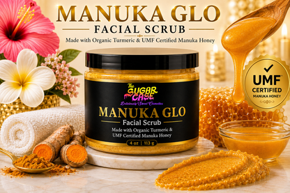 Manuka-Glo Facial Scrub infused with Organic Turmeric and Manuka Honey