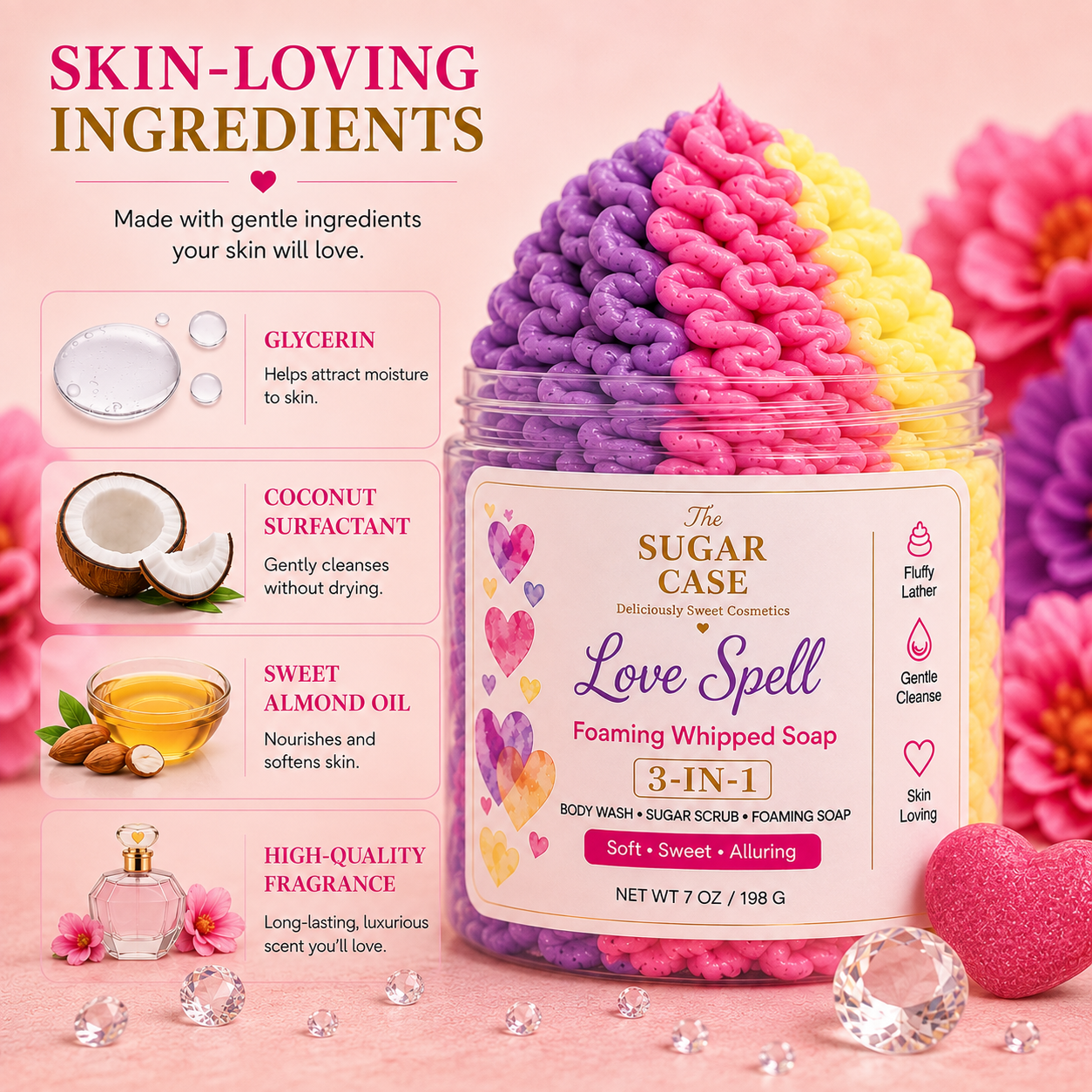 Love Spell Foaming Whipped Soap
