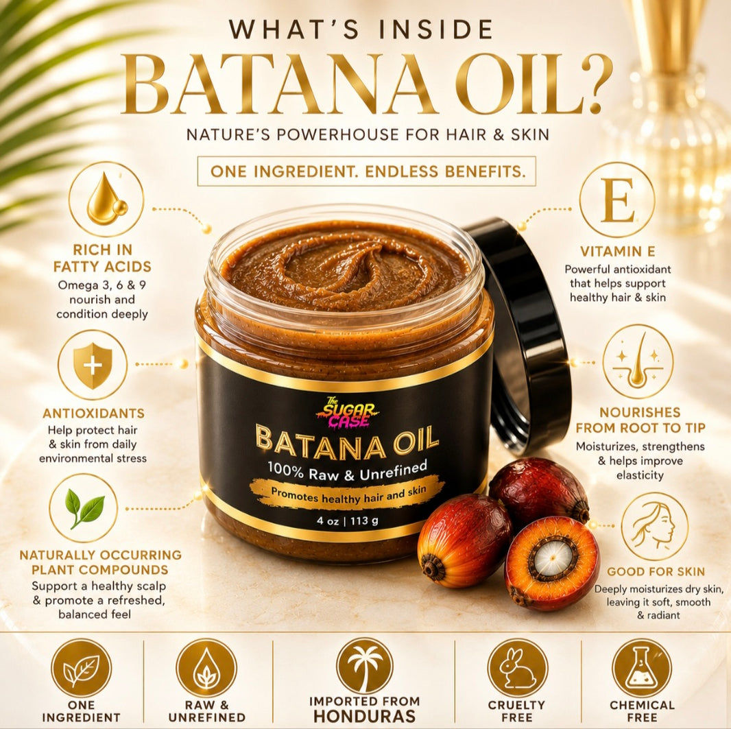 100% Raw Batana Oil for Hair Growth & Scalp Care | The Sugar Case