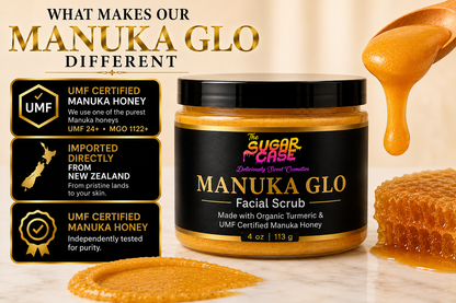Manuka-Glo Facial Scrub infused with Organic Turmeric and Manuka Honey