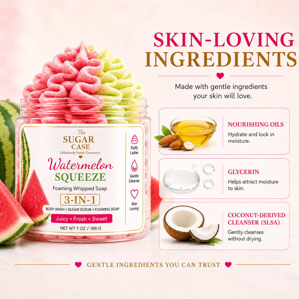 Watermelon Squeeze Foaming Whipped Soap