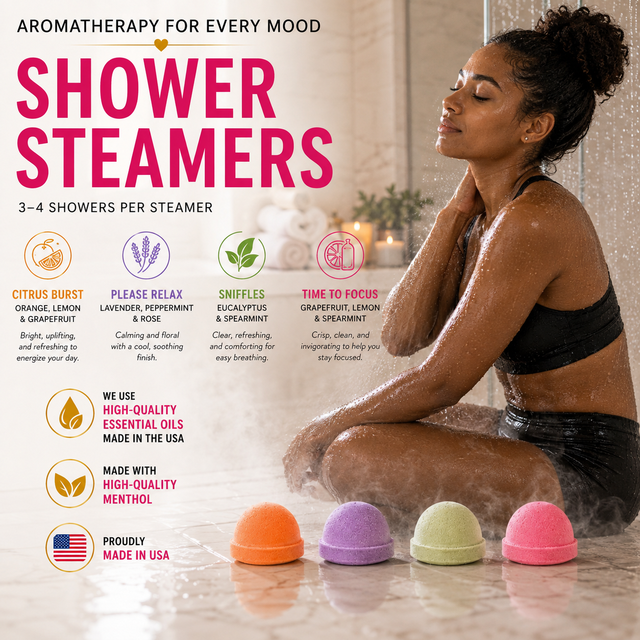 Citrus Burst (orange) Shower Steamers