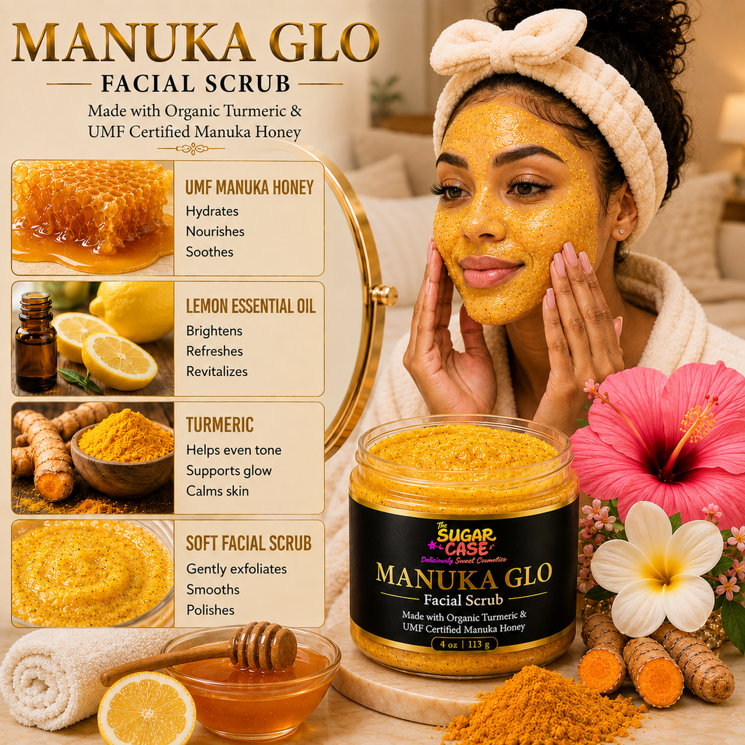 Manuka-Glo Facial Scrub infused with Organic Turmeric and Manuka Honey