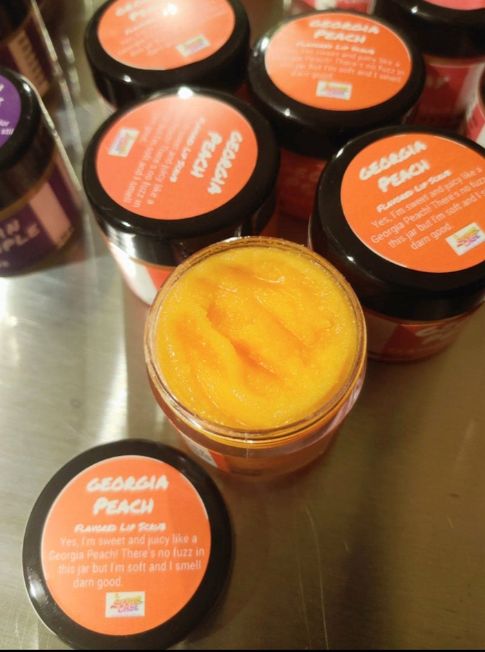 Georgia Peach Flavored Lip Scrub